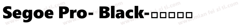 Segoe Pro- Black字体转换
